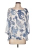 Unique Spectrum Blue 3/4 Sleeve Blouse Size L - photo 1