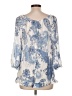 Unique Spectrum Blue 3/4 Sleeve Blouse Size L - photo 2