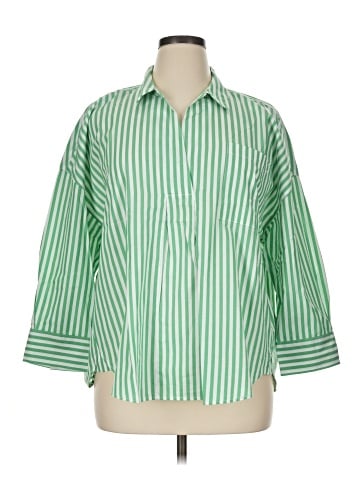 Nautica 3/4 Sleeve Button-Down Shirt (view 1)