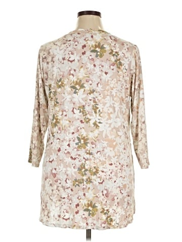 LOGO by Lori Goldstein 3/4 Sleeve Blouse (view 2)