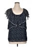 Max Edition 100% Polyester Blue Short Sleeve Blouse Size XL - photo 1