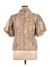 Bailey 44 Animal Print Tan Short Sleeve Blouse Size XL - photo 2