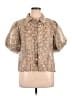 Bailey 44 Animal Print Tan Short Sleeve Blouse Size XL - photo 1