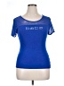 Bebe Blue Short Sleeve Top Size XL - photo 1