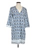 Alex + Alex Print Blue Casual Dress Size S - photo 1