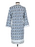Alex + Alex Print Blue Casual Dress Size S - photo 2
