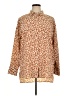 Nine West 100% Polyester Animal Print Brown 3/4 Sleeve Blouse Size XL - photo 1