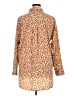 Nine West 100% Polyester Animal Print Brown 3/4 Sleeve Blouse Size XL - photo 2
