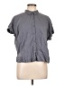 Splendid Gray Short Sleeve Blouse Size L - photo 1