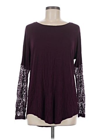 Bordeaux Long Sleeve Top (view 1)