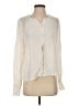 Sézane 100% Viscose Stripes Ivory Long Sleeve Blouse Size EU (FR) 36 / US 4 - photo 1