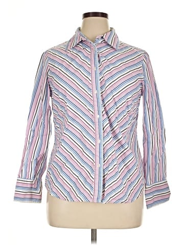 Jones New York Signature Long Sleeve Button-Down Shirt (view 1)
