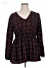 Torrid Burgundy Long Sleeve Blouse Size 1X Plus (1) - photo 1