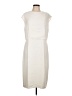 Halston 100% Polyester Solid White Ivory Casual Dress Size 14 - photo 1