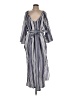 Mara Hoffman Stripes Gray Casual Dress Size L - photo 1