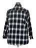MOUSSY Checkered-gingham Gray 3/4 Sleeve Button-Down Shirt Size XXL (estimated) - photo 2