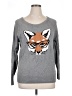 Torrid 100% Cotton Graphic Gray Pullover Sweater Size 1X Plus (1) - photo 1