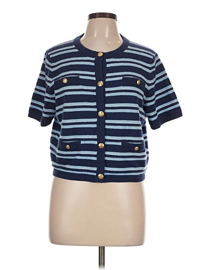 Pre-owned Jcrew Cashmere Pullover Sweater In Blue