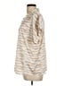 Entro 100% Polyester Animal Print Tan Short Sleeve Blouse Size L - photo 5