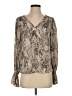 Aqua 100% Polyester Tan Long Sleeve Blouse Size XS - photo 1