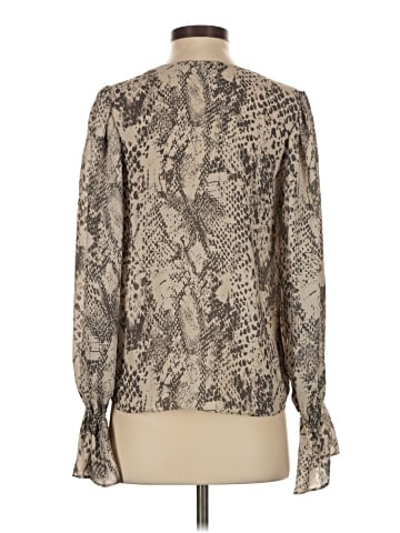 Aqua Long Sleeve Blouse (view 2)