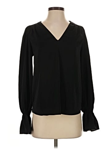 Aqua Long Sleeve Blouse (view 1)