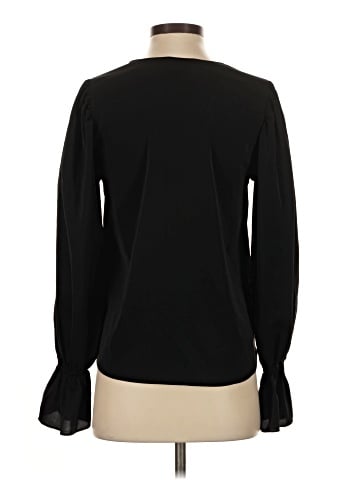 Aqua Long Sleeve Blouse (view 2)