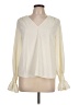 Aqua 100% Polyester Ivory Long Sleeve Blouse Size L - photo 1