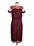 JS Collections 100% Polyester Burgundy Cocktail Dress Size 10 - photo 1