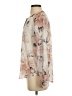 OVI 100% Polyester Floral Ivory Long Sleeve Blouse Size S - photo 5