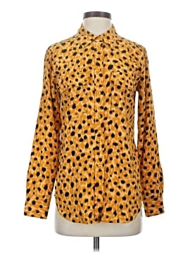 Equipment Long Sleeve Silk Top (view 1)
