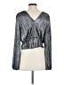 BCBGMAXAZRIA Silver Long Sleeve T-Shirt Size S - photo 2