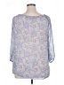 Quintessential 100% Polyester Blue 3/4 Sleeve Blouse Size 1X - photo 2
