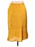 Forgotten Grace Solid Yellow Casual Skirt Size XL - photo 2