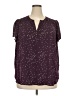 Fun2Fun 100% Polyester Stars Purple Short Sleeve Blouse Size 2X - photo 1