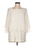 Coco Bianco 100% Polyester Ivory 3/4 Sleeve Blouse Size L - photo 1