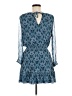 Joie 100% Silk Paisley Blue Cocktail Dress Size M - photo 2