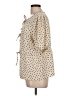 Cato Polka Dots Ivory Short Sleeve Blouse Size L - photo 5
