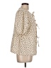 Cato Polka Dots Ivory Short Sleeve Blouse Size L - photo 4