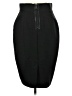 Burberry Solid Black Formal Skirt Size 8 - photo 2
