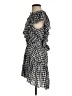 Saylor 100% Viscose Checkered-gingham Gray Casual Dress Size S - photo 5