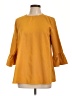 Darling 100% Polyester Yellow 3/4 Sleeve Blouse Size L - photo 1