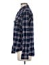 Jachs Girlfriend 100% Cotton Plaid Blue Long Sleeve Button-Down Shirt Size M - photo 5