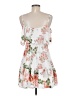 Unbranded 100% Polyester Floral White Casual Dress Size M - photo 2