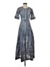 LoveShackFancy 100% Cotton Gray Blue Casual Dress Size XS - photo 1