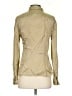 Theory 100% Viscose Metallic Tan Long Sleeve Button-Down Shirt Size S - photo 2