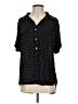 Lovestitch Polka Dots Black 3/4 Sleeve Button-Down Shirt Size S - photo 1