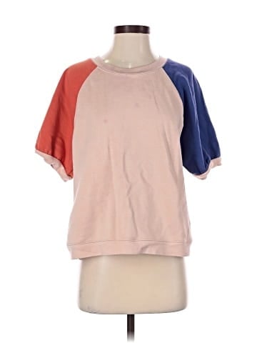 Madewell Short-Sleeve Sweatshirt in Colorblock (view 1)