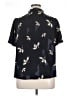 T Tahari 100% Polyester Floral Black Short Sleeve Blouse Size 1X - photo 2