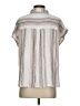 Sanctuary Stripes Silver Short Sleeve Blouse Size S - photo 2